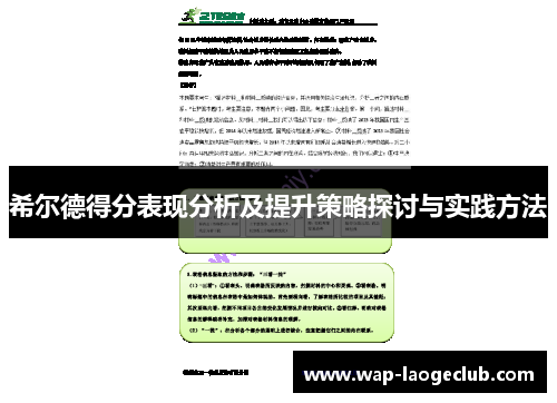 希尔德得分表现分析及提升策略探讨与实践方法